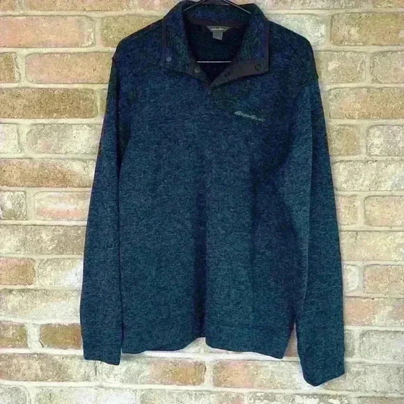 Eddie Bauer 1/4 Button up Fleece Pullover - Picture 1 of 3